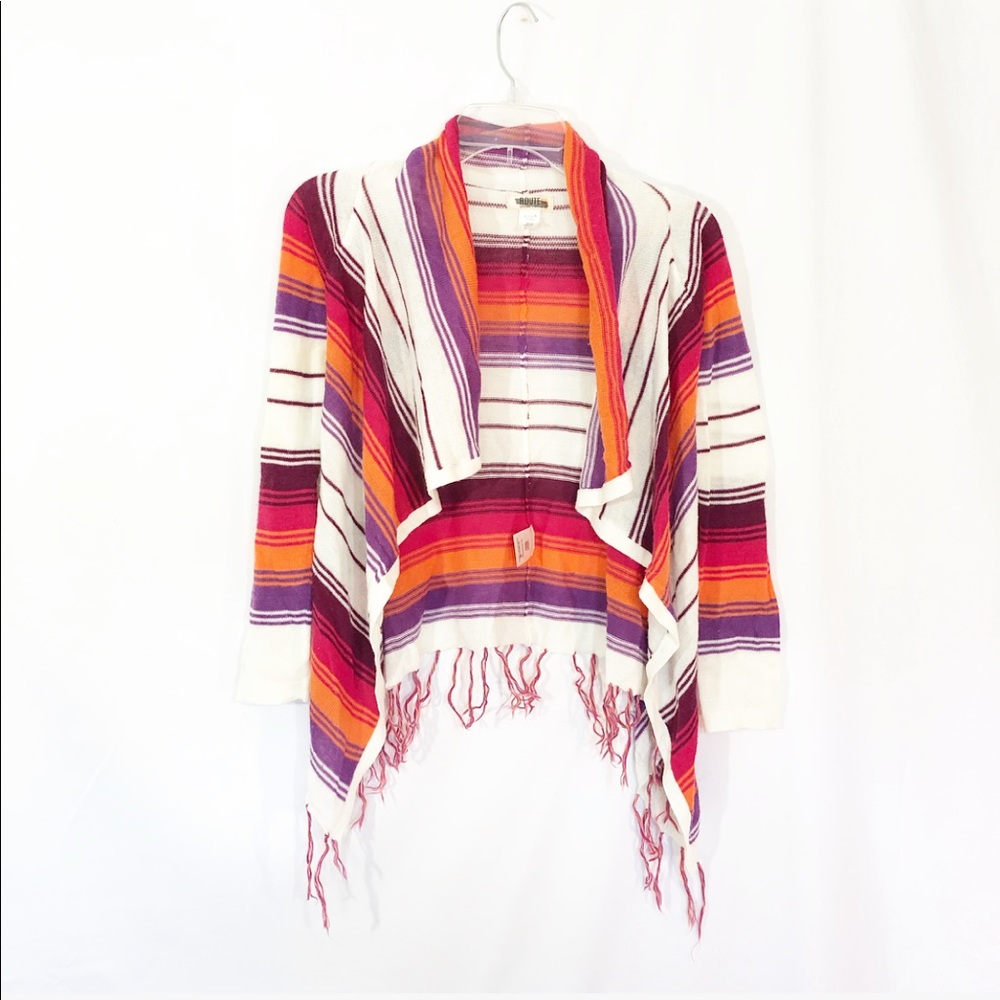 LIGHTWEIGHT CREAM STRIPED SWEATER